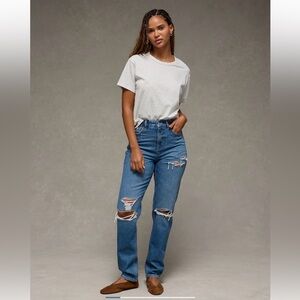 Classic Blue Distressed Women Jeans